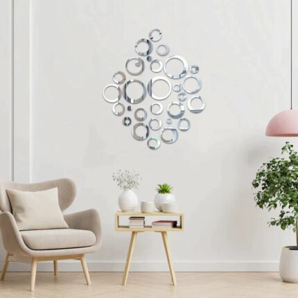 Rhombus Mirror Wall Stickers